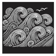 Waves svg vector design