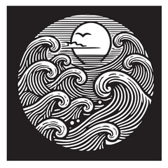 Waves svg vector design