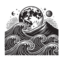 Waves svg vector design