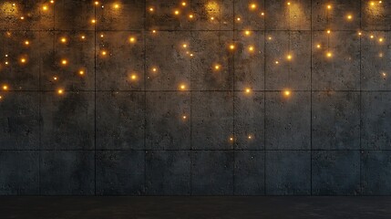 Obraz premium Illuminated Cement Wall with Neon Lights and Textured Background