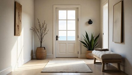 Coastal Home Entryway Modern Minimalist Decor Ocean View
