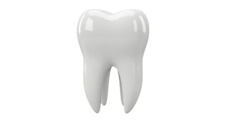 3D White Teeth Rendered on a White Background