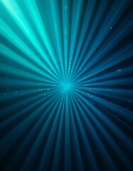 Obraz premium Teal Light Rays Emanate From Central Point