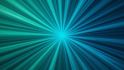 Abstract Teal Radiating Light Burst Design