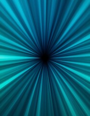 Obraz premium Abstract Teal Rays Converging to Black Center
