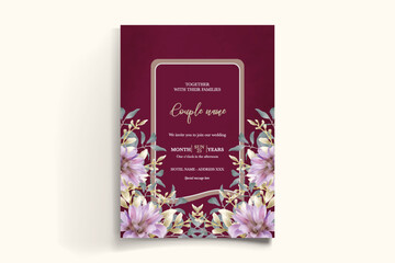 BRIDAL SHOWER FLORAL INVITATION TEMPLATE