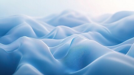 Obraz premium Smooth Blue Blurred Abstract Background with Gentle Waves and Flow