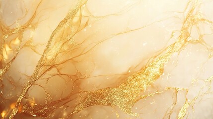 Naklejka premium Intricate Gold Leaf Texture with Delicate Veining on Subtle Background