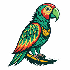 parrot on a white background