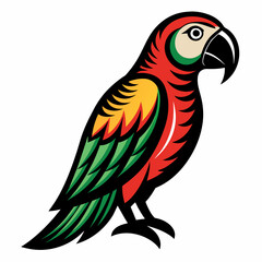 parrot on a white background