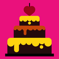 chocolate cake with cherry