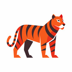 tiger cartoon isolated on white