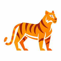 tiger cartoon isolated on white