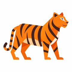 Obraz premium tiger cartoon isolated on white