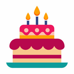 birthday cake with candles