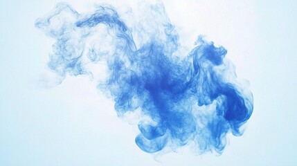 Abstract Blue Watercolor Background with Soft Cloud Effect