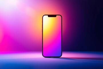  mobile phone with colorful background