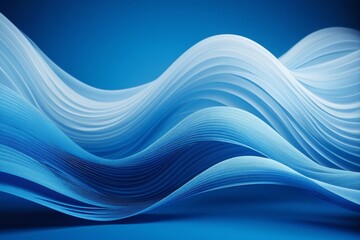 Obraz premium abstract blue waves background with smooth lines