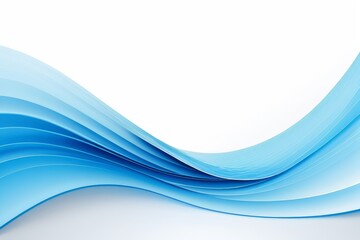 abstract blue wave background with white background and copy space