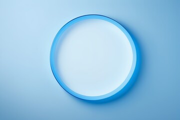 there is a blue circle with a white center on a blue background