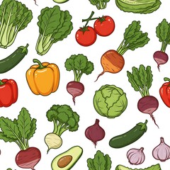 Healthy lifestyle. Seamless background drawn with a thin line. Vector illustration. Healthy lifestyle. Seamless background. Vector illustration