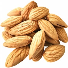 Fototapeta premium pile of almonds isolated