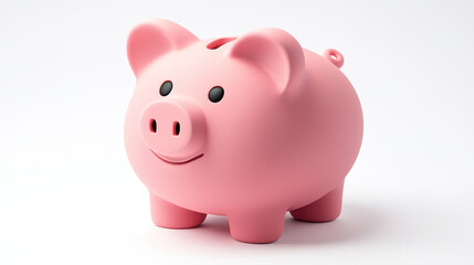 可愛いピンクのぶたの貯金箱の3Dイラスト 