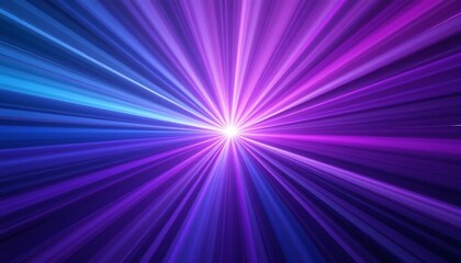 Abstract Purple and Blue Light Rays Converging