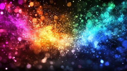 Colorful Fireworks Bursting in the Night Sky Over a Cityscape