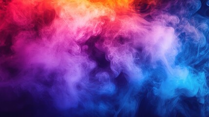 Fototapeta premium Ethereal Smoke in Vibrant Colors Filling an Empty Room Background