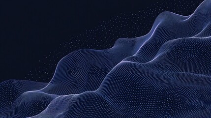 Obraz premium Dynamic Abstract Background in Bright Navy Blue with Vector Waves