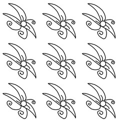 Flower Drawing in white background