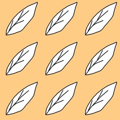 Some of Firm leaves in brown background