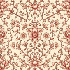 Fototapeta premium seamless pattern with flowers