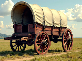 Transparent background with old wooden wagon carriage new image this year