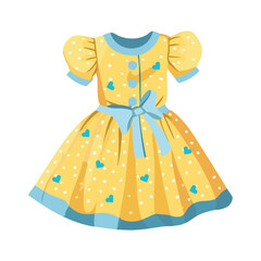 Editable kids dress illustration design