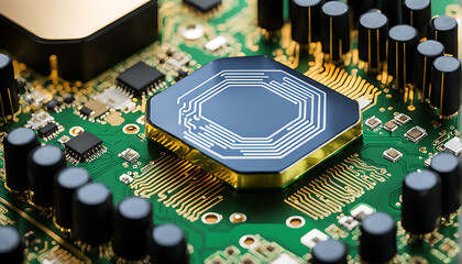 shield with a digital lock over a circuit board