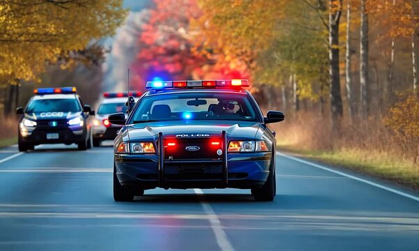 Pulled over by police car