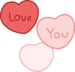 valentine's day candy hearts clipart.eps