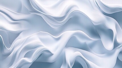Obraz premium Abstract White Wave Design Featuring Flowing Textures and Patterns