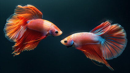 A beautiful goldfish swimming in a aquarium