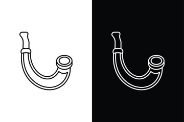 nasogastric tube icon illustration of a black and white symbols