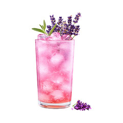 Tasty Lavender Cardamom Gin Fizz   Isolated On Transparent Background