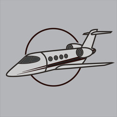 Private airplane vector