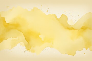 Obraz premium there is a painting of a yellow and brown color on a white background