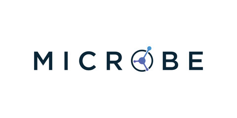 Microbial logo in a name, microbial logo in a simple O