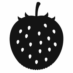 Soursop black silhouette vector