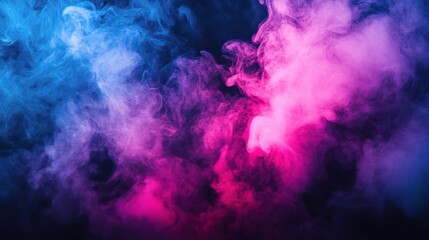 Ethereal Smoke in Vibrant Colors Filling an Empty Room Background