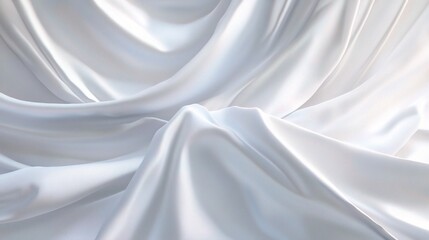 Obraz premium Elegant White Fabric Backdrop with Silver Accents for Grad Events