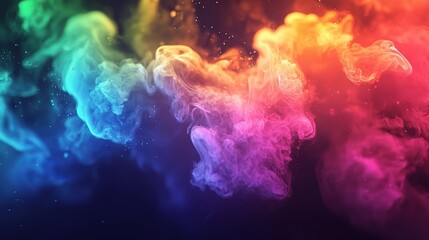 Colorful Gradient Smoke Background for Dynamic Visuals or Effects